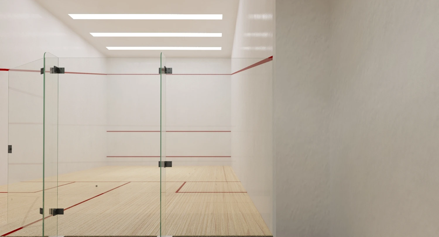 Single Squash Court 3D Model_05